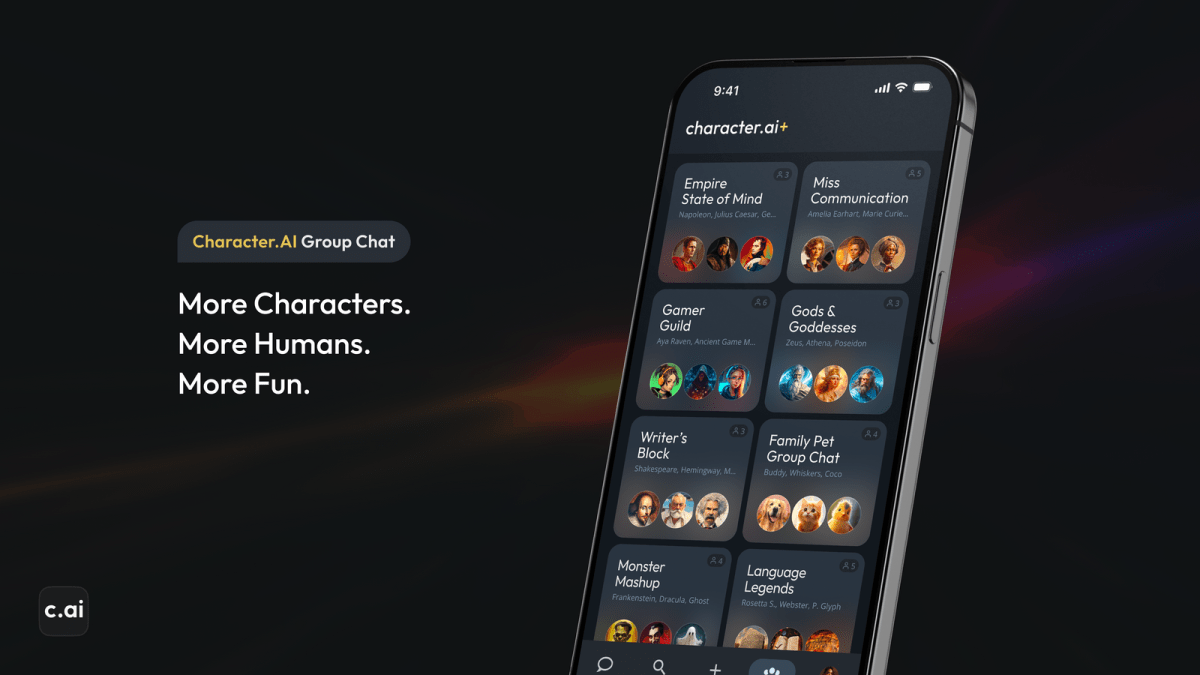 Character.ai Introduces Group Chats Where People And Multiple Ais Can